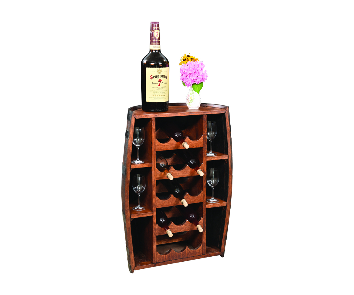 Half Barrel Bottle Holder