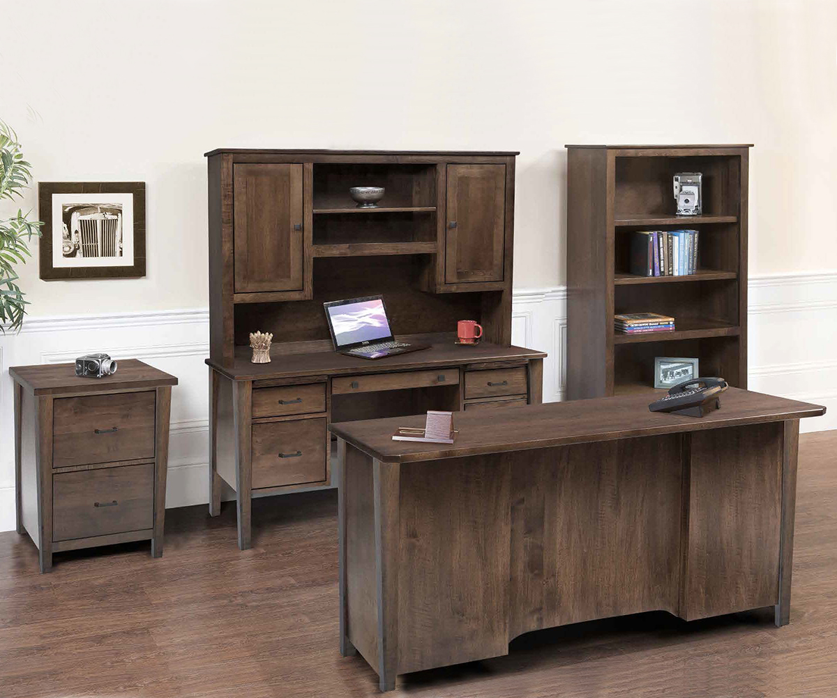 Woodland Shaker L-Desk With Hutch - Image 5