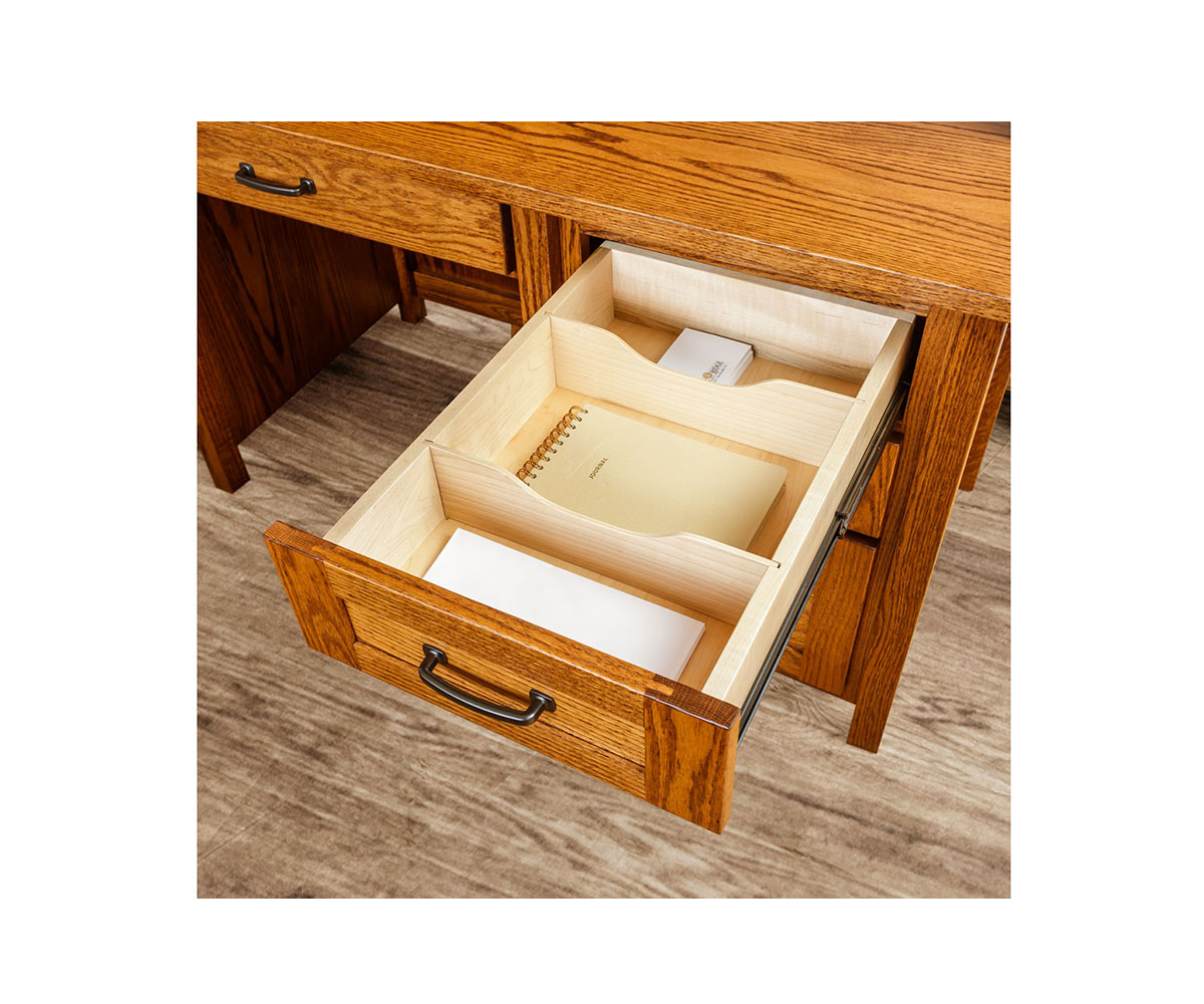 Shelton Hutch with Cubbie and Pedestal Desk - Image 6