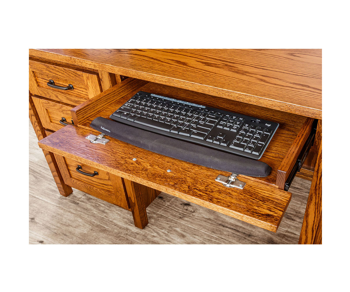 Shelton Hutch with Cubbie and Pedestal Desk - Image 3
