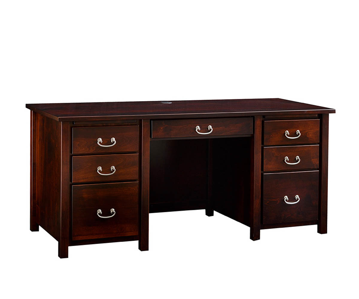 Eshton Double Pedestal Desk & Hutch - Image 2